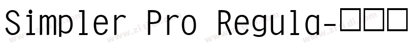 Simpler Pro Regula字体转换